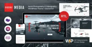 Drone Media Aerial Photography & Videography WordPress Theme