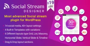 Social Stream Designer Instagram Facebook Twitter Feed