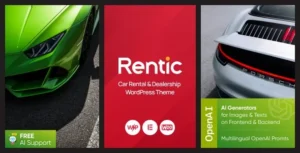 Rentic 1.0 – Car Rental & Dealership WordPress Theme