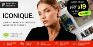 Iconique Fashion Model Agency WordPress Theme