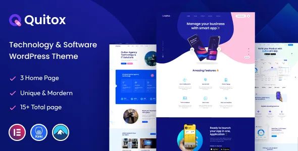 Quitox - Software & IT Solutions WordPress Theme