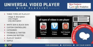 Universal Video Player for WPBakery Page Builder – Visual Composer Addon