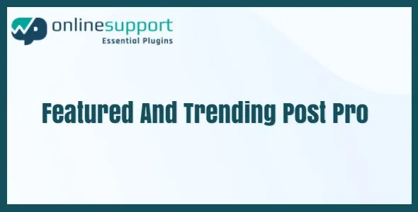 WP OnlineSupport Featured And Trending Post Pro