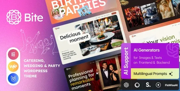 Bite Catering, Wedding & Party WordPress Theme