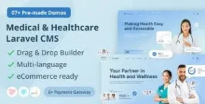 Prohealth – Medical and Healthcare Laravel CMS With Live Page Builder