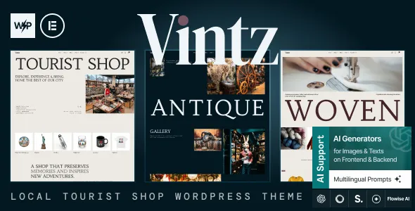 Vintz - Local Tourist Antique Shop WordPress Theme